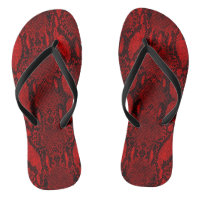 Red Snake Skin Print