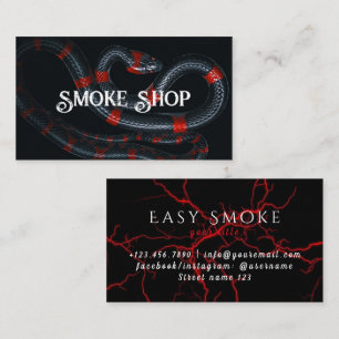 Red Snake Smoke Shop Vape Business Card