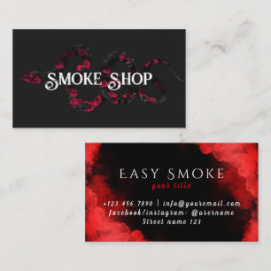 Red Snake Smoke Shop Vape Business Card