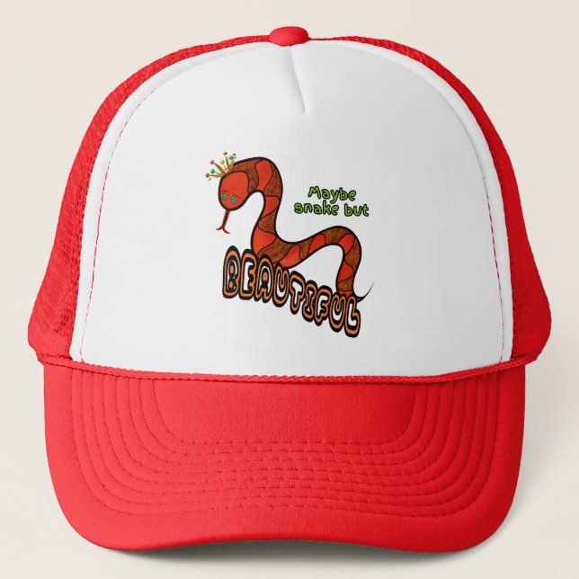 Red snake trucker hat (Front)