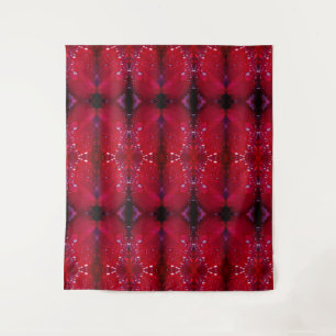 Red Snapdragon Ikat Also Tapestry