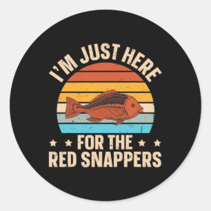 Red Snapper Deep Sea Fishing Design For A Red Snap Classic Round Sticker