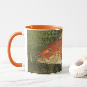 Red Snapper Fish by Kilbourne, Vintage Marine Life Mug