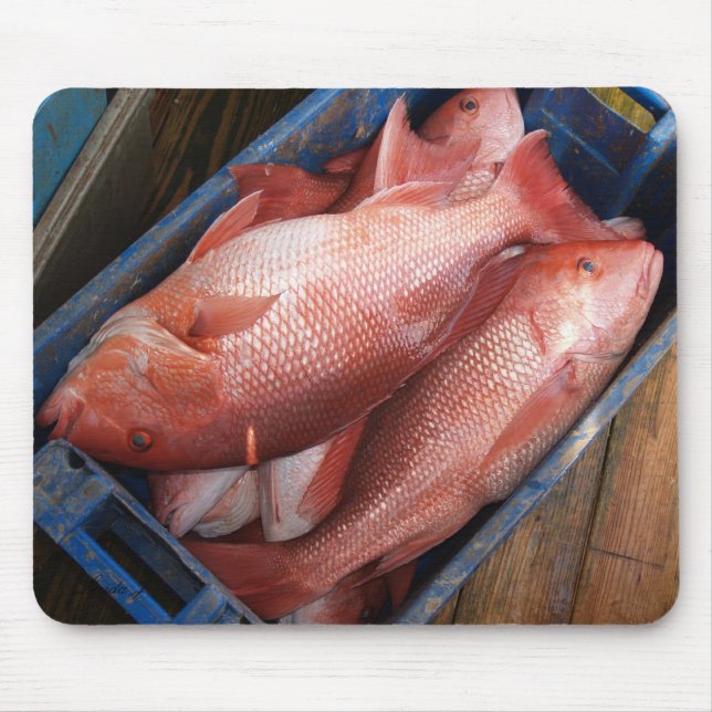 Red Snapper Fish Mousepad (Front)