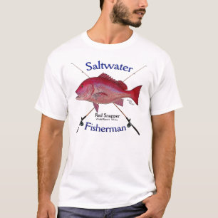Red Snapper fishermans saltwater fishing Tshirt