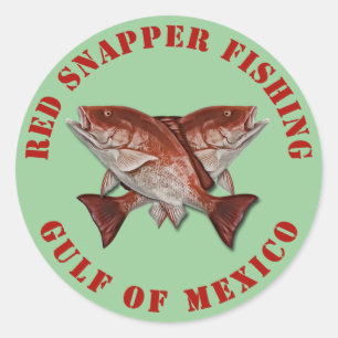 Red Snapper Fishing Gulf of Mexico Classic Round Sticker
