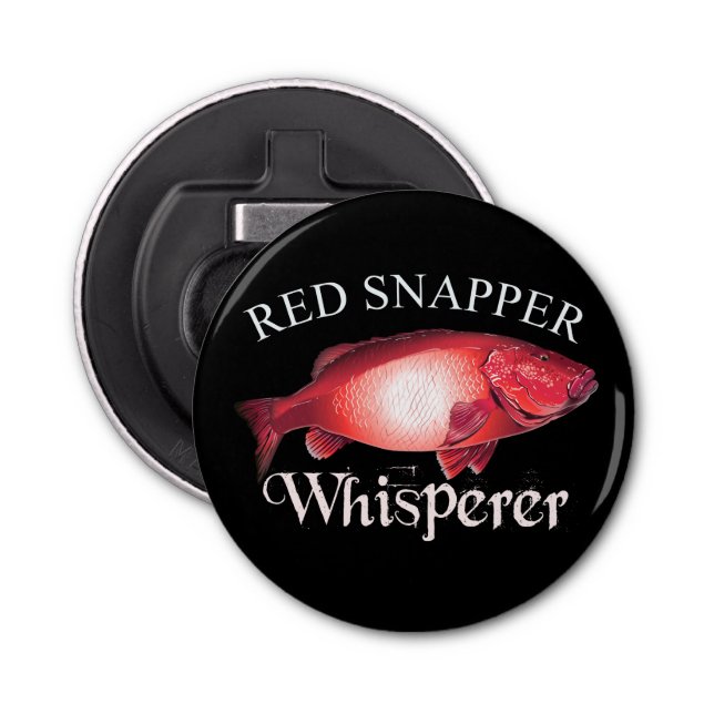 Red Snapper Whisperer Dark Bottle Opener (Front)