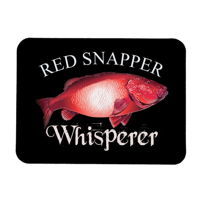 Red Snapper Whisperer Dark Magnet (Horizontal)