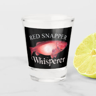 Red Snapper Whisperer Dark Shot Glass