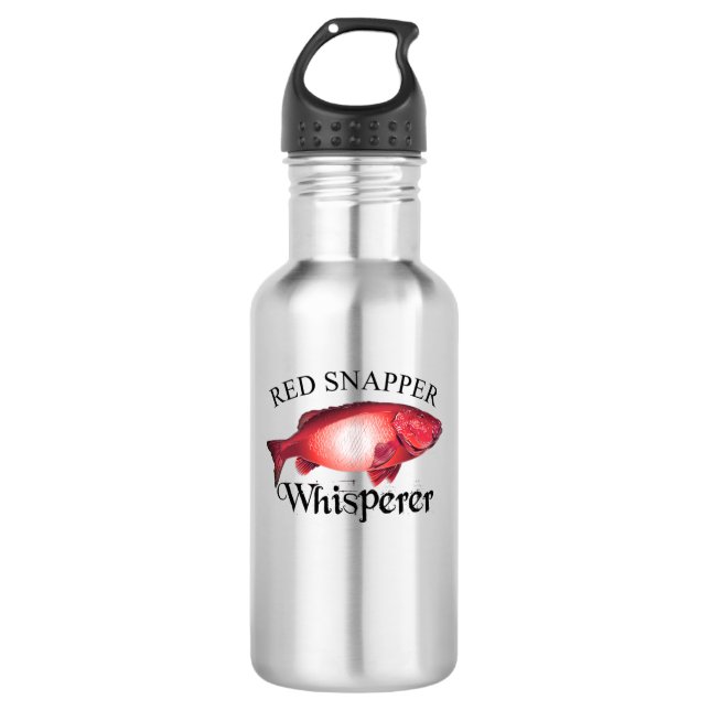 Red Snapper Whisperer Light 532 Ml Water Bottle (Front)