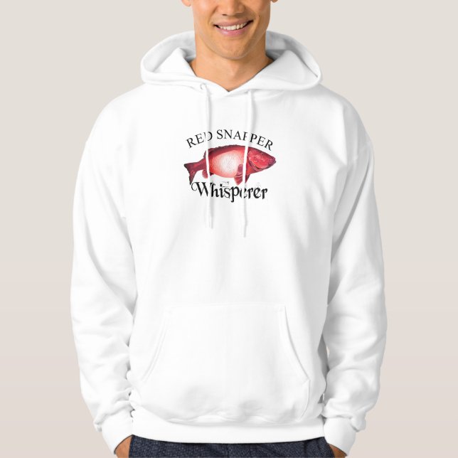 Red Snapper Whisperer Light Hoodie (Front)