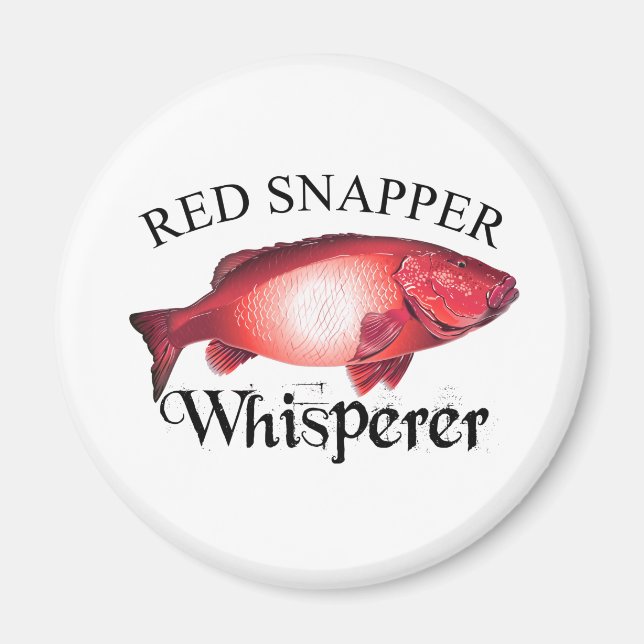 Red Snapper Whisperer Light Magnet (Front)