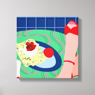 Red Sneak Peek Canvas Print