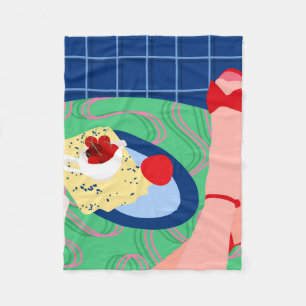 Red Sneak Peek Fleece Blanket