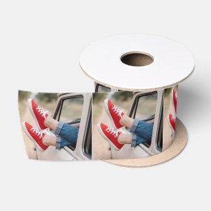 Red Sneakers Hanging Out Retro Truck Window Satin Ribbon