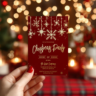Red snow gala elegant christmas corporate holiday