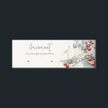 Red Snow Winter Berries Hoops Loop Stud Holder Mini Business Card<br><div class="desc">If you need any further customisation please feel free to message me on yellowfebstudio@gmail.com.</div>