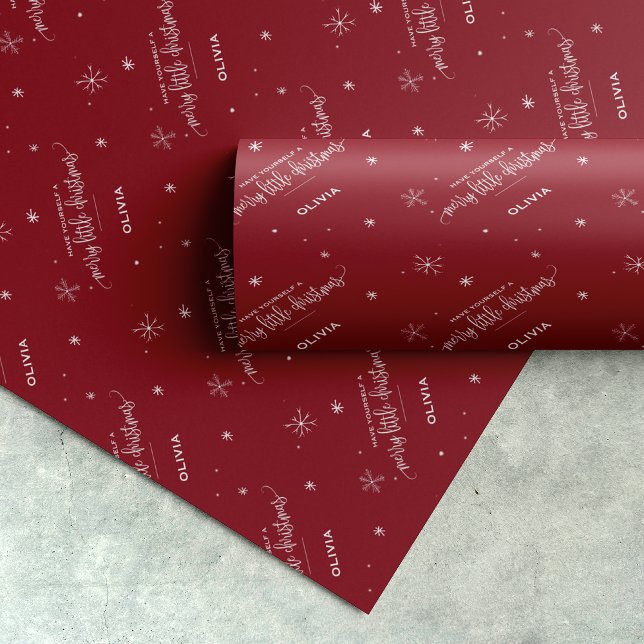Red Snowflake Christmas Wrapping Paper (Creator Uploaded)