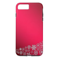 Red Snowflake Glitter Holiday