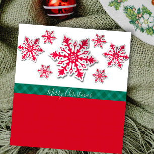 Red Snowflake Green Plaid Holiday To Do List Notepad