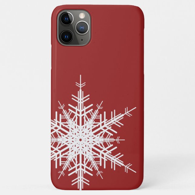 Red Snowflake iPhone Case (Back)
