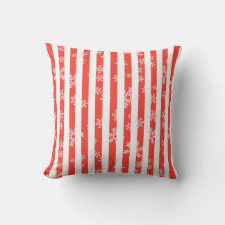Red Snowflake Strike Christmas Pillow