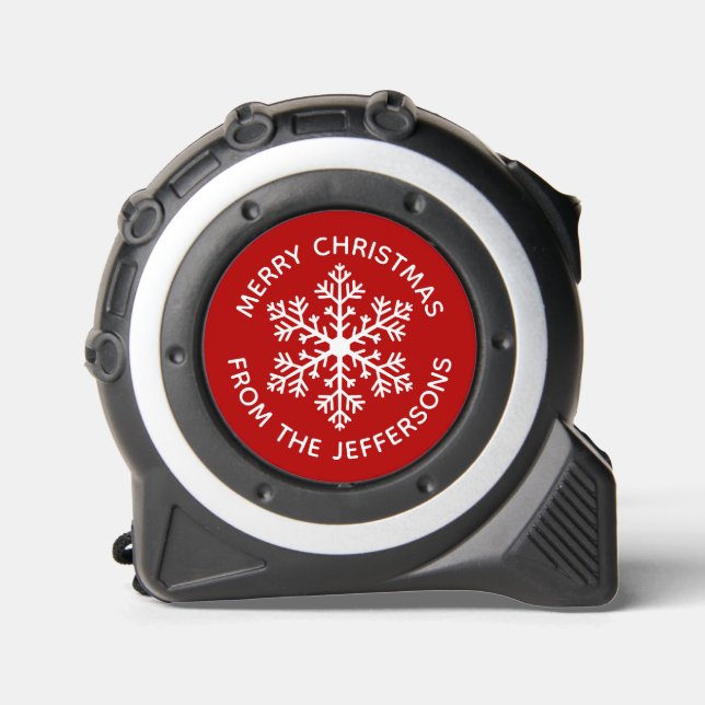 Red Snowflake Tape Measure 1 (Front)
