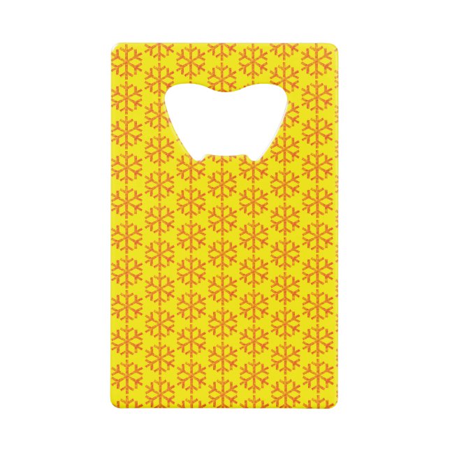 Red Snowflake Yellow Background Customised (Front)