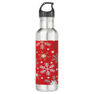 Red Snowflakes  710 Ml Water Bottle