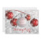 Red Snowflakes Bokeh Holiday Party Invitation