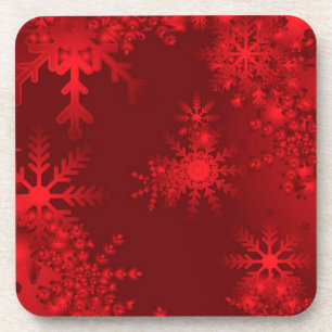 Red Snowflakes Coaster