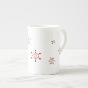 Red Snowflakes   Espresso Mug