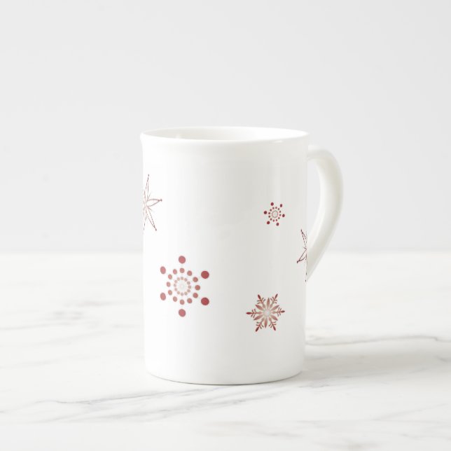 Red Snowflakes | Espresso Mug (Front Right)