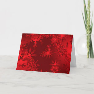 Red Snowflakes Holiday Card