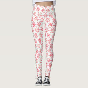 Red snowflakes leggings