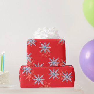 Red Snowflakes Merry Christmas Script with 2026 Wr Wrapping Paper