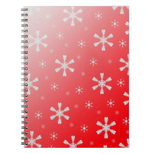 Red Snowflakes Notebook