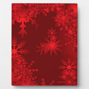 Red Snowflakes Plaque