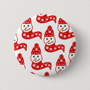 Red Snowmen Buttons