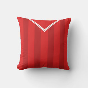 Red Soccer Football Jersey Name Number Template Cushion