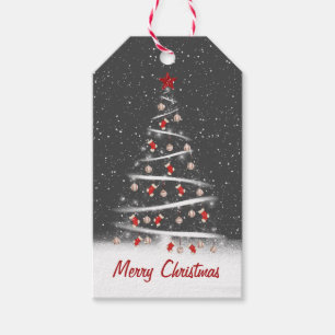 Red Socks and Baseball Christmas Tree Gift Tags