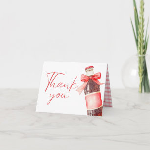 Red Soda Pop Baby Shower Folded Thank You Card