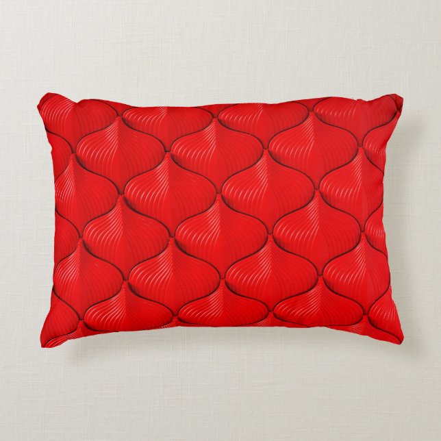 Red sofa leather texture decorative cushion (Front)