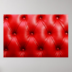 Red sofa leather texture poster