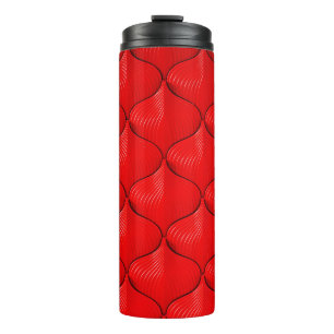Red sofa leather texture thermal tumbler
