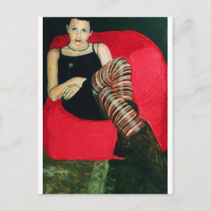 Red sofa postcard