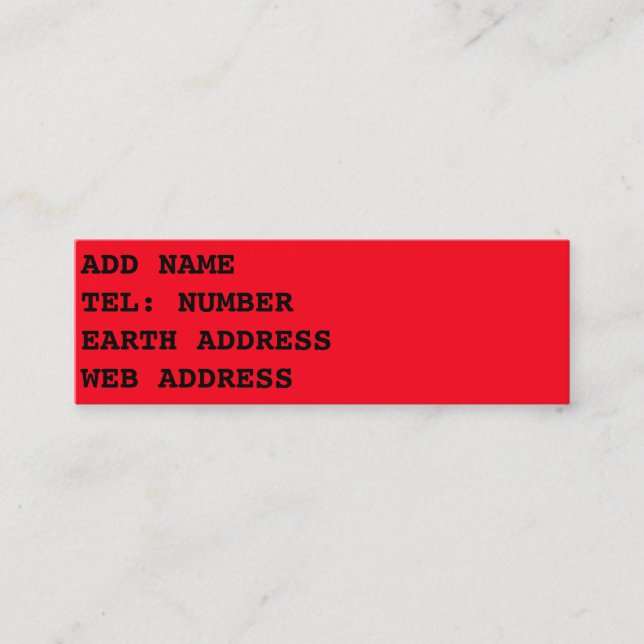 Red solid colour business card (Front)