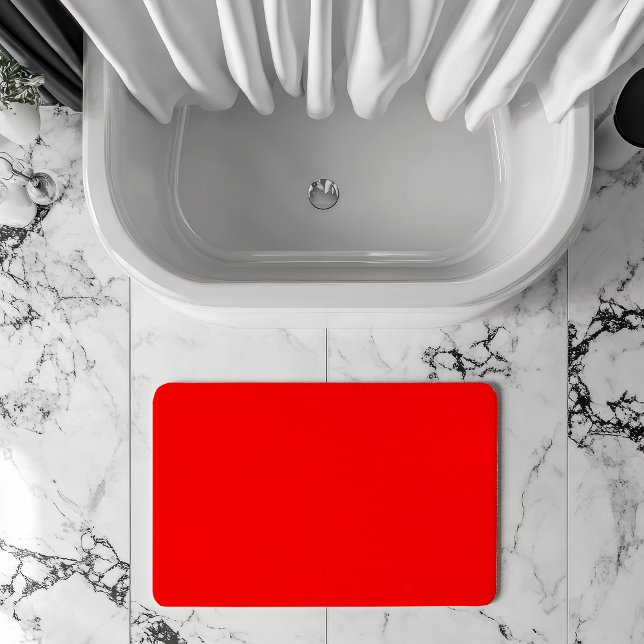 Red Solid Colour | Classic | Elegant | Trendy  Bath Mat (Creator Uploaded)