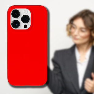 Red Solid Colour Classic Elegant Trendy Case-Mate iPhone 14 Pro Case