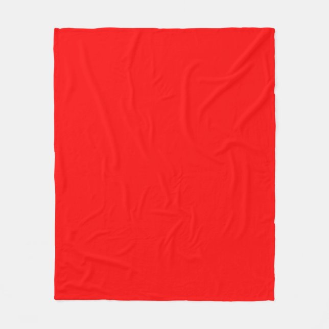 Red Solid Colour | Classic | Elegant | Trendy  Fleece Blanket (Front)